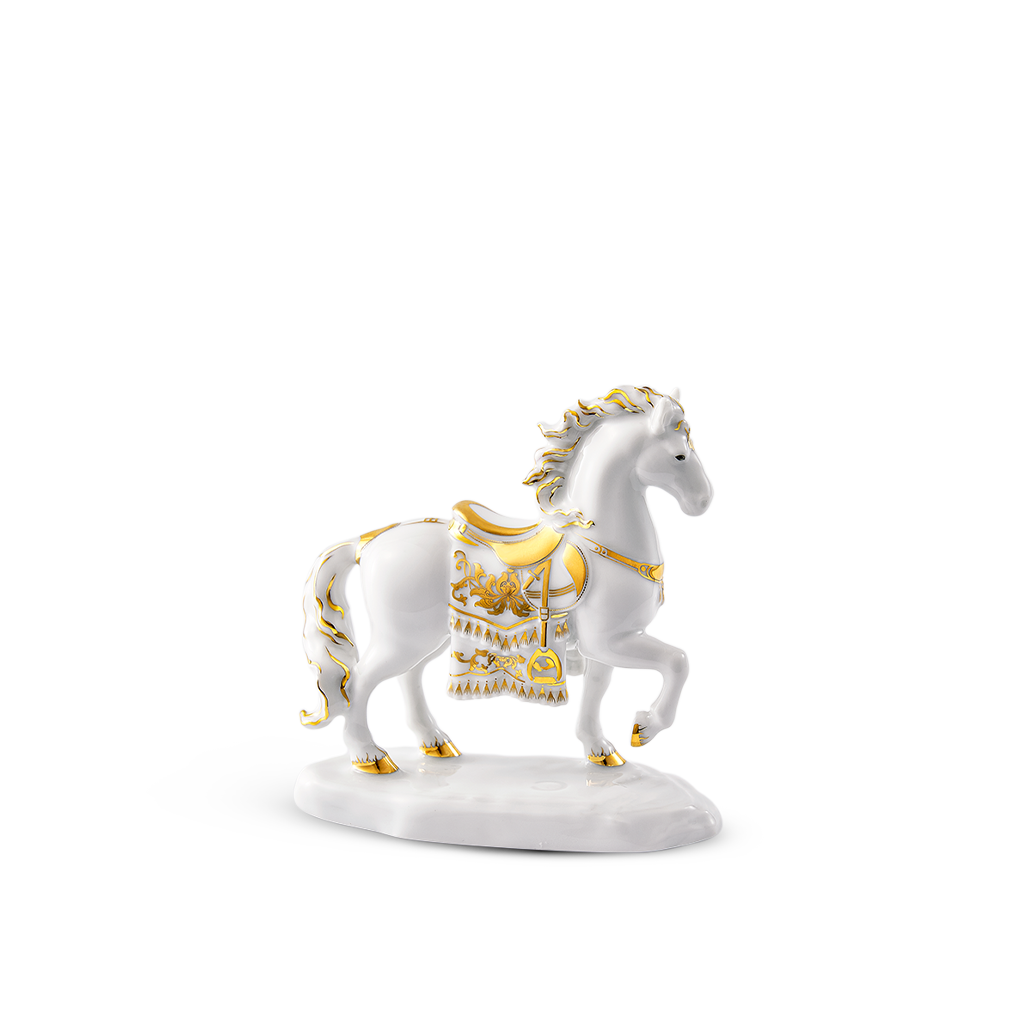 Tượng Bảo Mã 10.5 cm (Trang Trí Vàng) - Tượng - Trắng