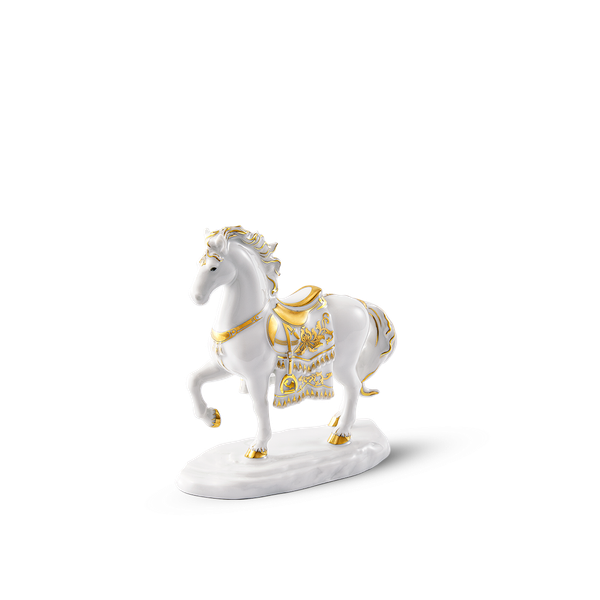 Tượng Bảo Mã 10.5 cm (Trang Trí Vàng) - Tượng - Trắng