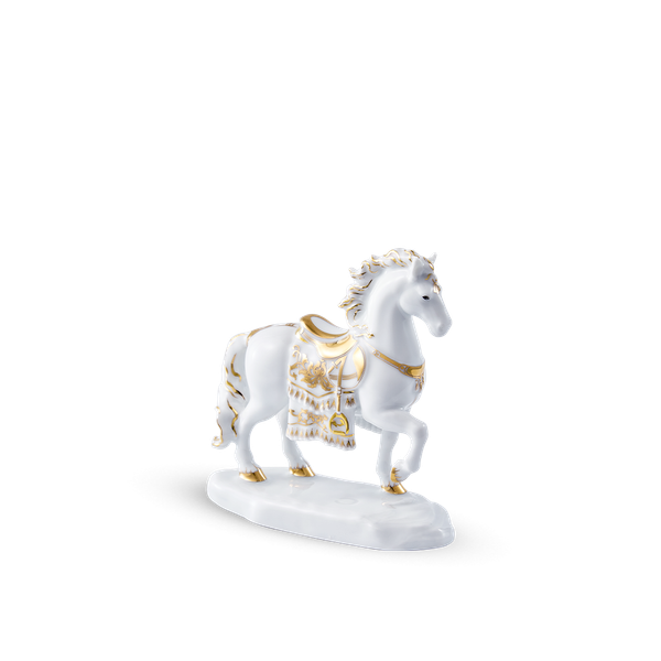 Tượng Bảo Mã 10.5 cm (Trang Trí Vàng) - Tượng - Trắng