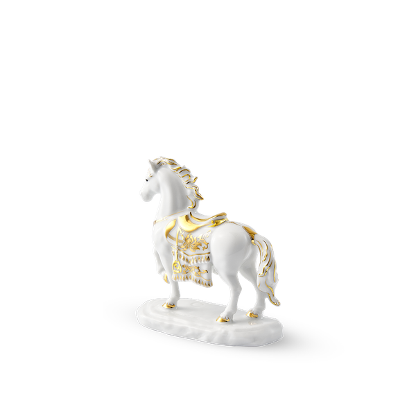 Tượng Bảo Mã 10.5 cm (Trang Trí Vàng) - Tượng - Trắng