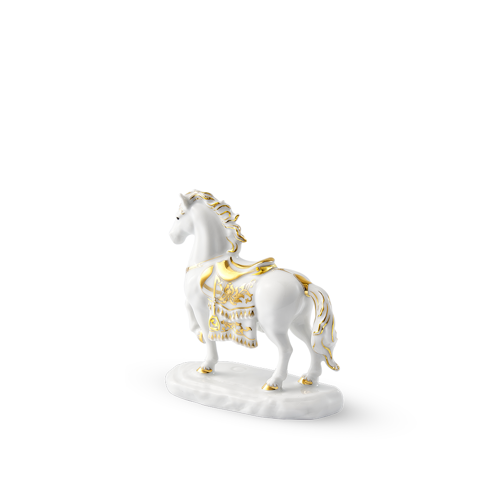 Tượng Bảo Mã 10.5 cm (Trang Trí Vàng) - Tượng - Trắng