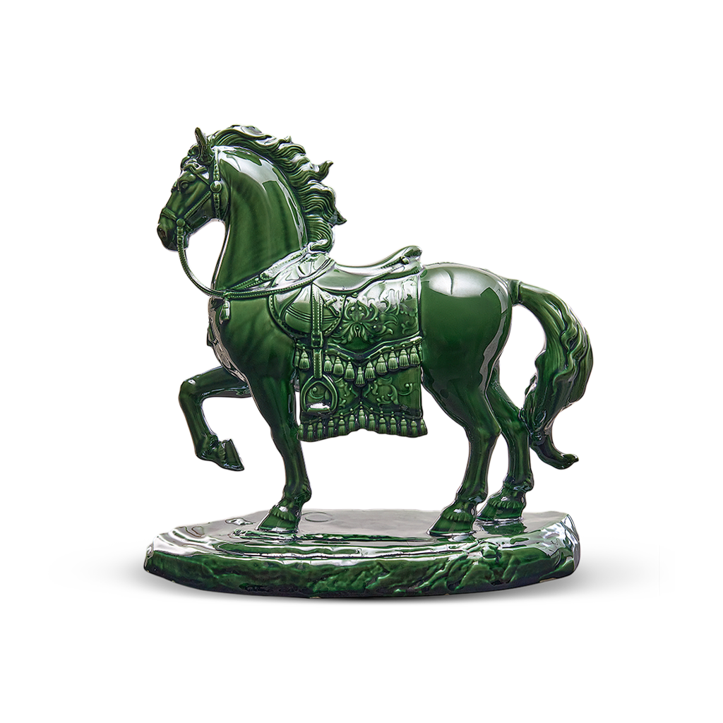 Tượng Bảo Mã 20 cm - Tượng - Lưu Ly Xanh