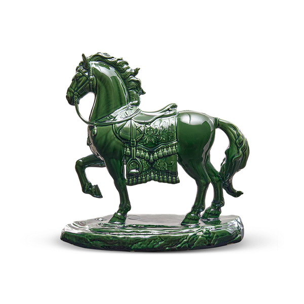 Tượng Bảo Mã 23.9 cm - Tượng - Lưu Ly Xanh