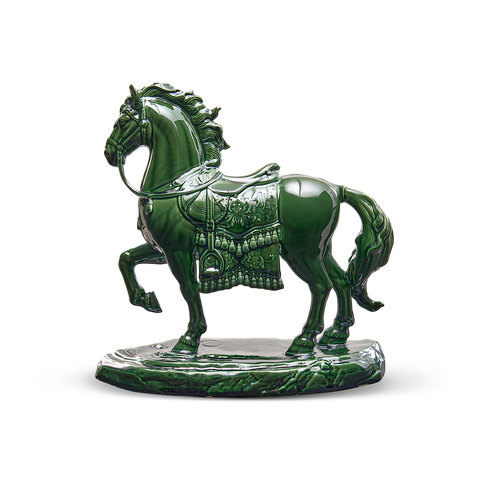  Tượng Bảo Mã 23.9 cm - Tượng - Lưu Ly Xanh 