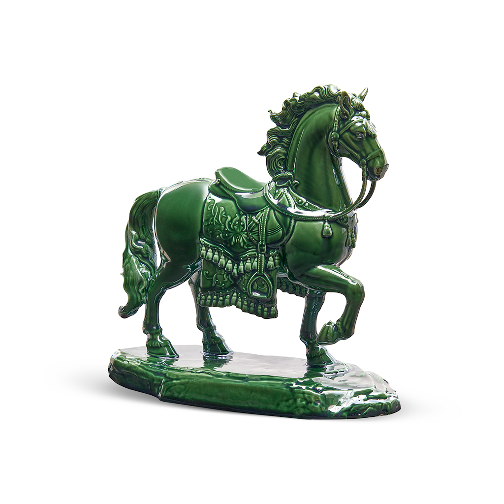 Tượng Bảo Mã 23.9 cm - Tượng - Lưu Ly Xanh