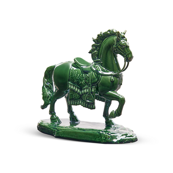 Tượng Bảo Mã 23.9 cm - Tượng - Lưu Ly Xanh