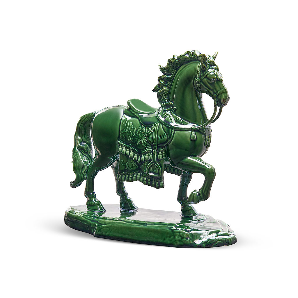 Tượng Bảo Mã 23.9 cm - Tượng - Lưu Ly Xanh