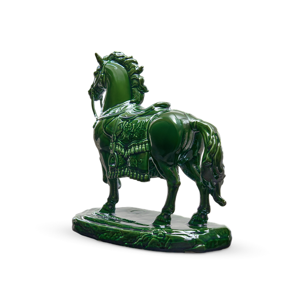 Tượng Bảo Mã 23.9 cm - Tượng - Lưu Ly Xanh