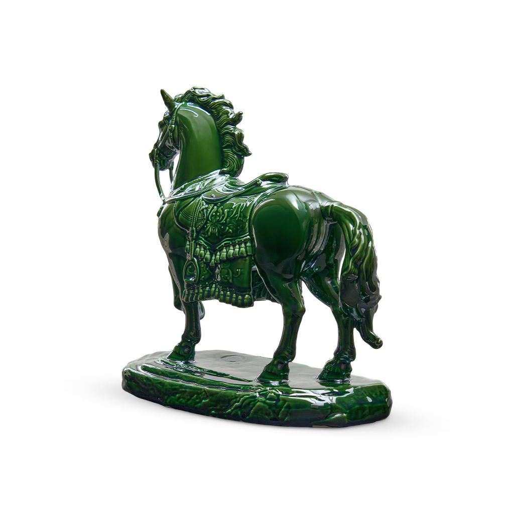 Tượng Bảo Mã 23.9 cm - Tượng - Lưu Ly Xanh