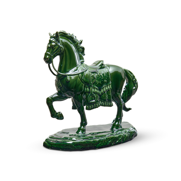 Tượng Bảo Mã 23.9 cm - Tượng - Lưu Ly Xanh