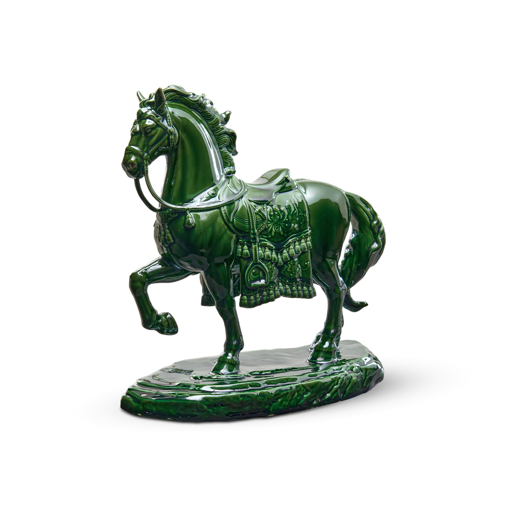 Tượng Bảo Mã 23.9 cm - Tượng - Lưu Ly Xanh