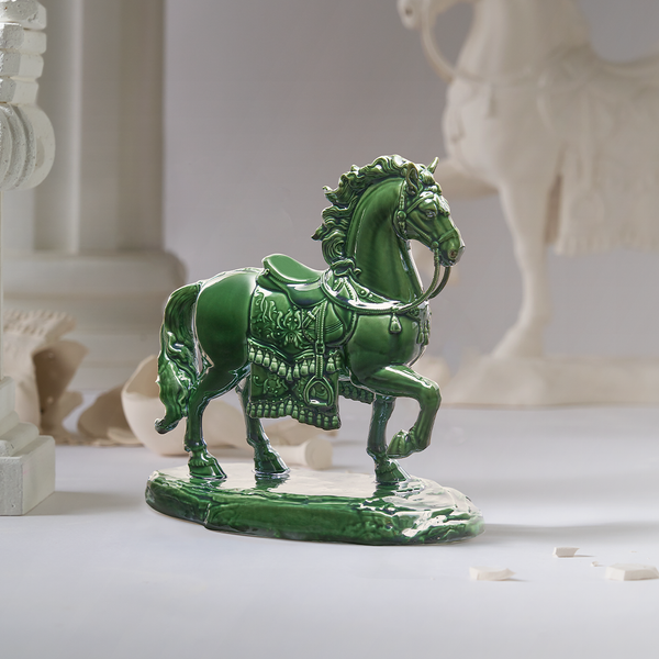 Tượng Bảo Mã 23.9 cm - Tượng - Lưu Ly Xanh