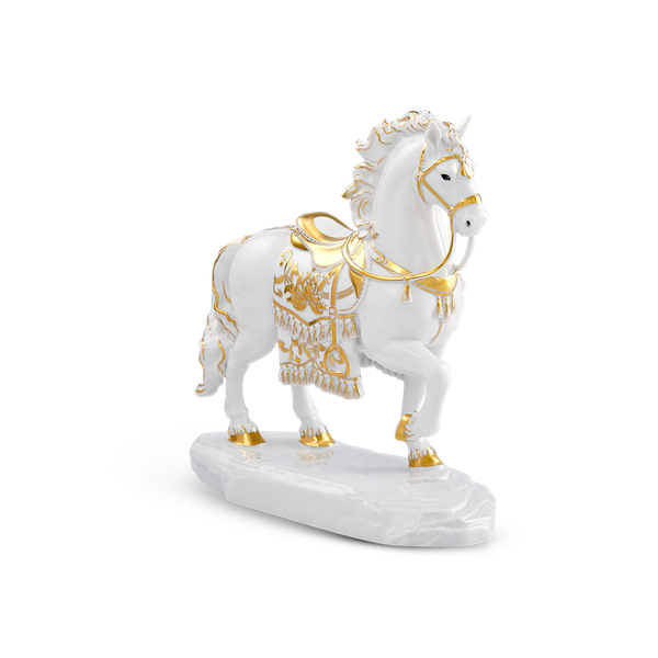 Tượng Bảo Mã 23.9 cm (Trang Trí Vàng) - Tượng - Trắng