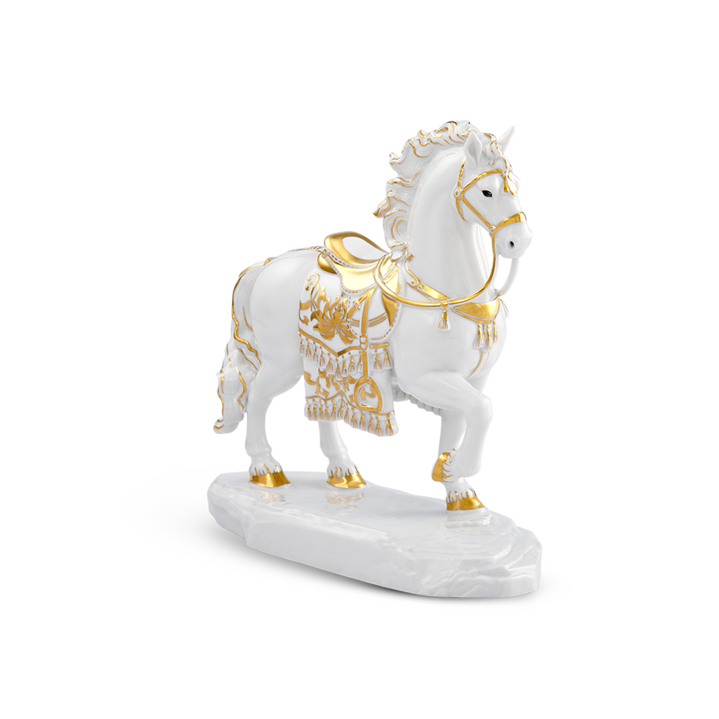Tượng Bảo Mã 23.9 cm (Trang Trí Vàng) - Tượng - Trắng