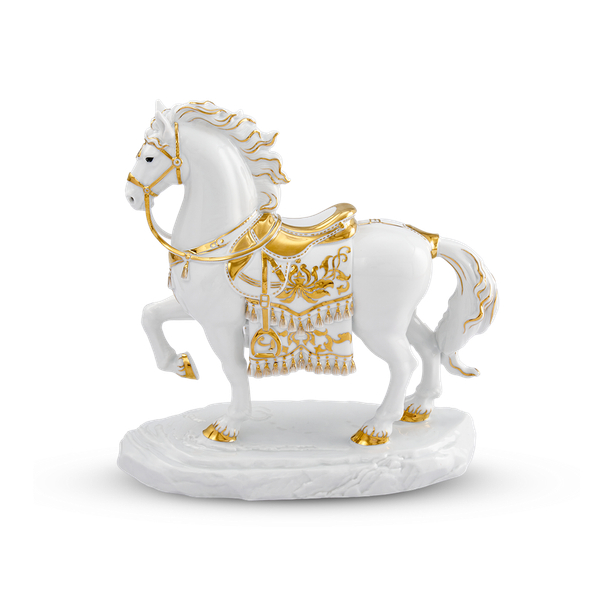 Tượng Bảo Mã 23.9 cm (Trang Trí Vàng) - Tượng - Trắng