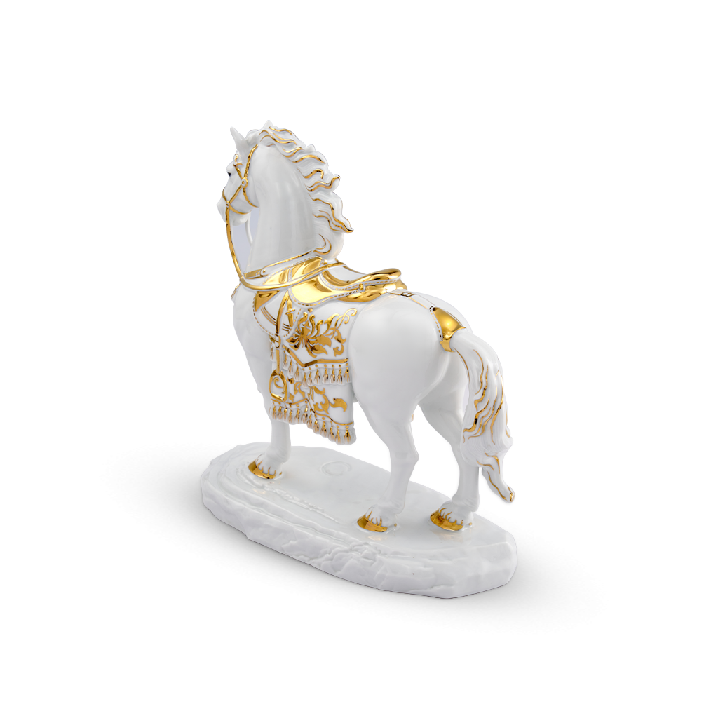 Tượng Bảo Mã 23.9 cm (Trang Trí Vàng) - Tượng - Trắng