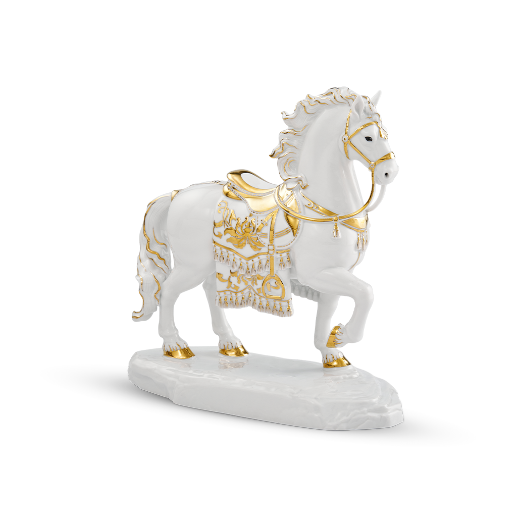 Tượng Bảo Mã 23.9 cm (Trang Trí Vàng) - Tượng - Trắng