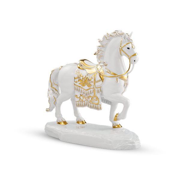 Tượng Bảo Mã 23.9 cm (Trang Trí Vàng) - Tượng - Trắng