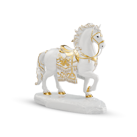  Tượng Bảo Mã 23.9 cm (Trang Trí Vàng) - Tượng - Trắng 