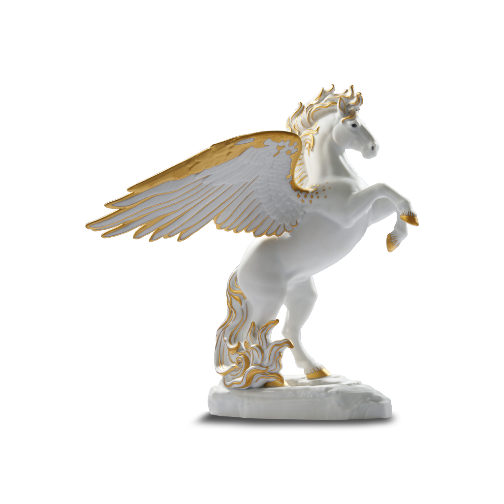 Thiên Lý Mã 26 cm - Tượng - Trắng Sương Mờ