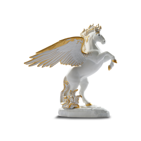 Thiên Lý Mã 26 cm - Tượng - Trắng Sương Mờ