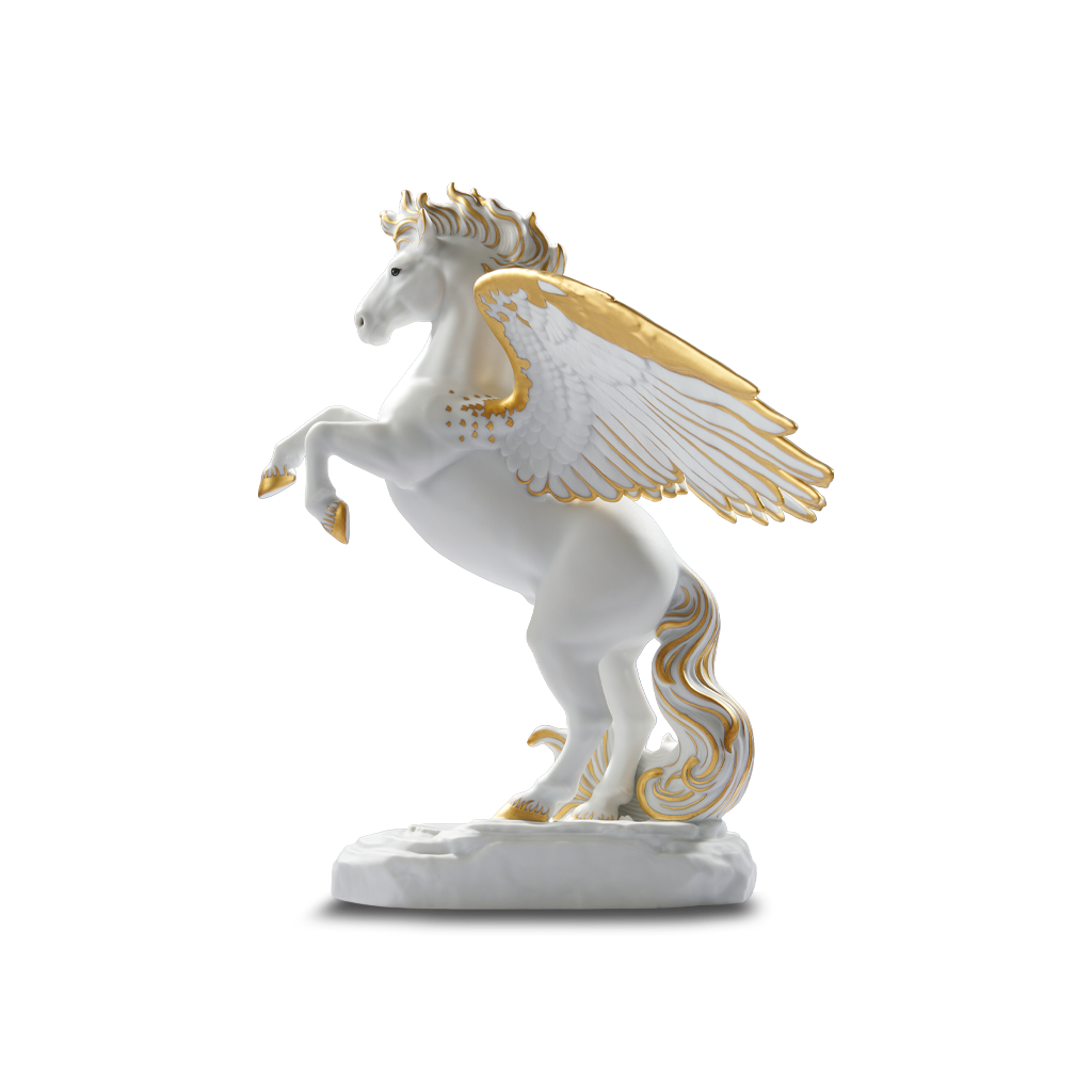 Thiên Lý Mã 26 cm - Tượng - Trắng Sương Mờ