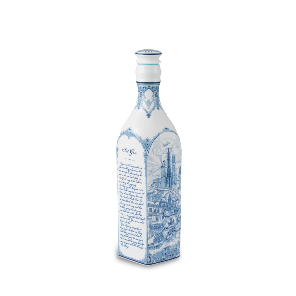 Chai sứ dưỡng sinh vuông 1.0 L + nắp (K1) - Dưỡng Sinh - Nam Quốc - Sài Gòn (TV)