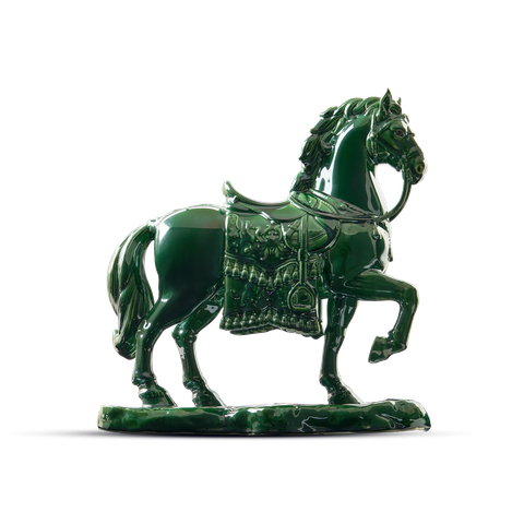  Tượng Ngựa Hoàng Gia 38.6 cm (PB 2025) (KV) - Lưu Ly Xanh 