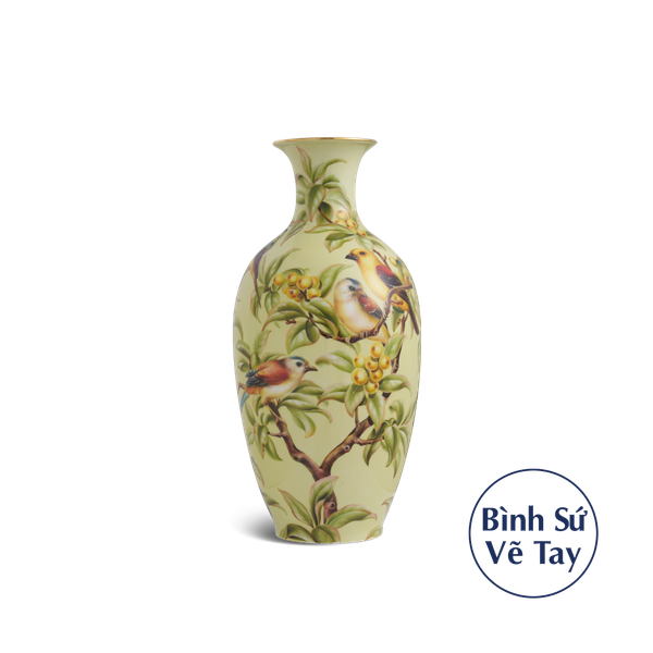 Bình hoa 40 cm - Chim và Lá mới