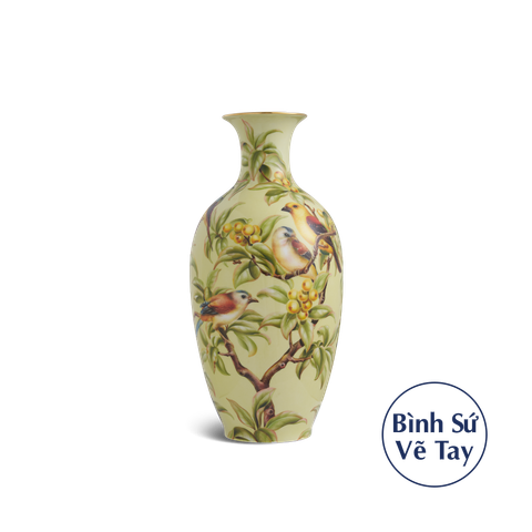  Bình hoa 40 cm - Chim và Lá mới 