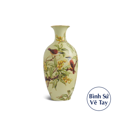  Bình hoa 40 cm - Chim và Lá mới 