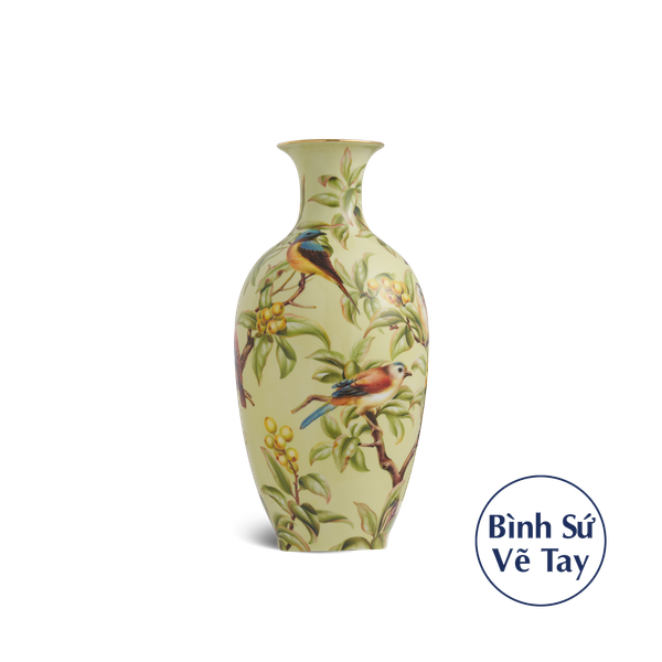 Bình hoa 40 cm - Chim và Lá mới