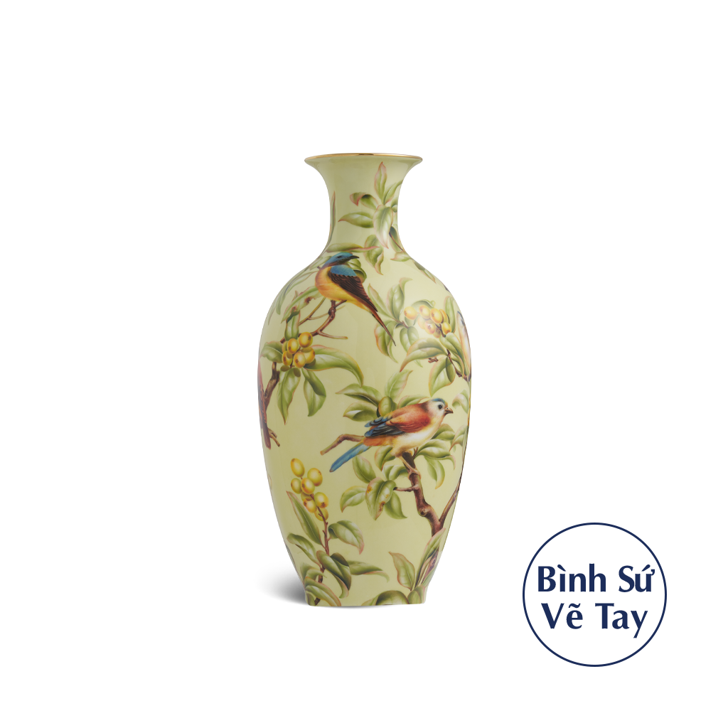Bình hoa 40 cm - Chim và Lá mới