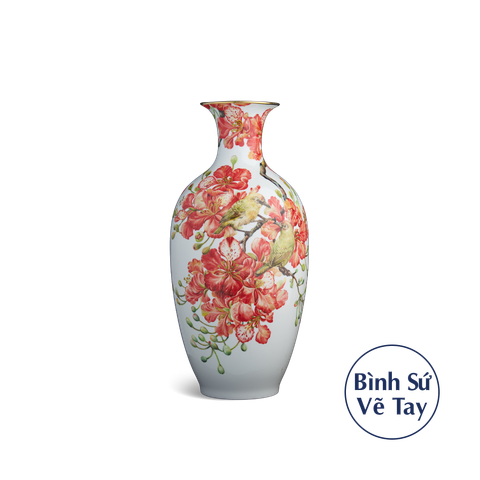  Bình hoa 40 cm - Chim & Hoa Phượng 