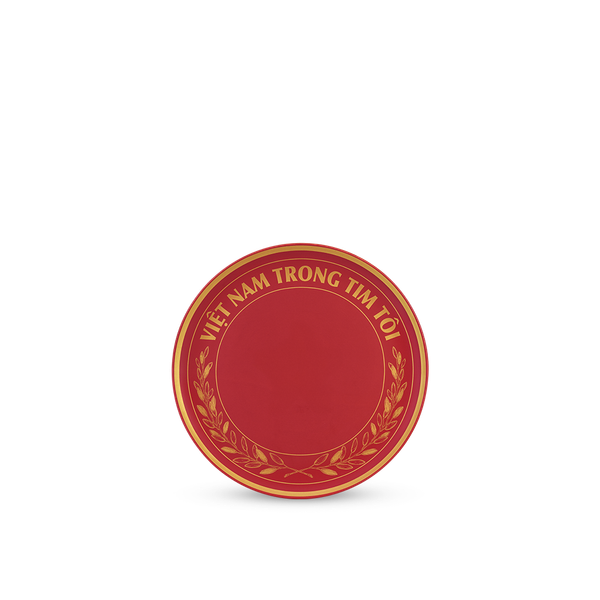 Dĩa tròn 25 cm (KL) - Timeless - Màu đỏ 4 - Rực Rỡ Việt Nam