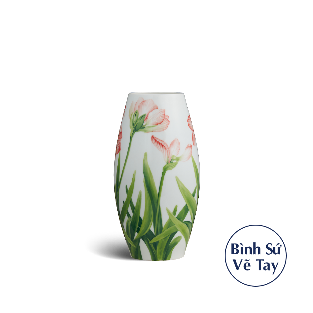 Bình hoa 28 cm - Hoa Huệ Tây