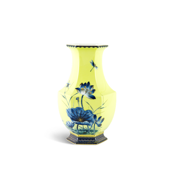 Bình hoa Lộc Phát 28 cm - Bình Hoa - Sen vàng nền vàng