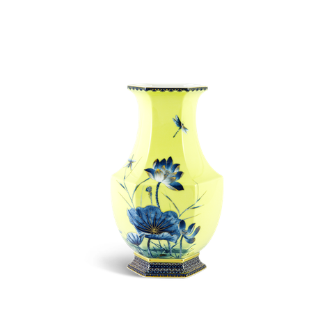  Bình hoa Lộc Phát 28 cm - Bình Hoa - Sen vàng nền vàng 