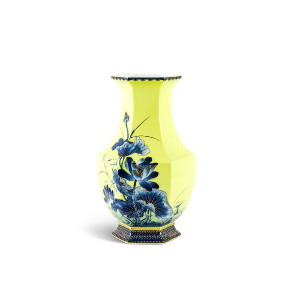 Bình hoa Lộc Phát 28 cm - Bình Hoa - Sen vàng nền vàng