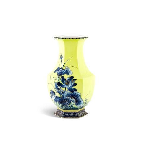  Bình hoa Lộc Phát 28 cm - Bình Hoa - Sen vàng nền vàng 