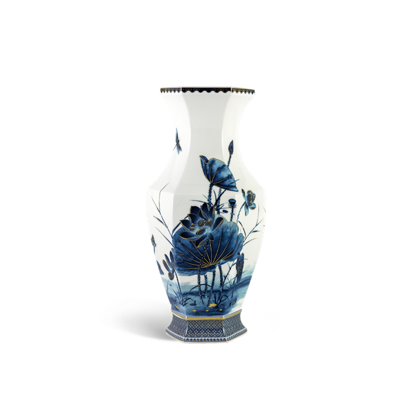 Bình hoa Lộc Phát 40 cm - Bình Hoa - Sen Vàng Nền Trắng