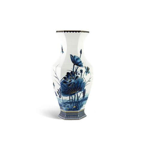  Bình hoa Lộc Phát 40 cm - Bình Hoa - Sen Vàng Nền Trắng 