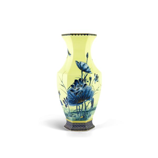 Bình hoa Lộc Phát 40 cm - Bình Hoa - Sen vàng nền vàng