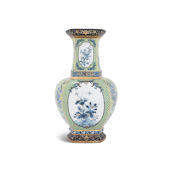 Bình hoa lục giác 45 cm (không quai) - Bình Hoa - Thịnh Vượng (vàng)