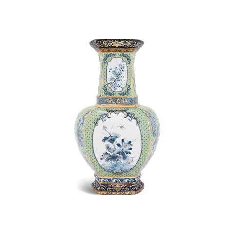  Bình hoa lục giác 45 cm (không quai) - Bình Hoa - Thịnh Vượng (vàng) 