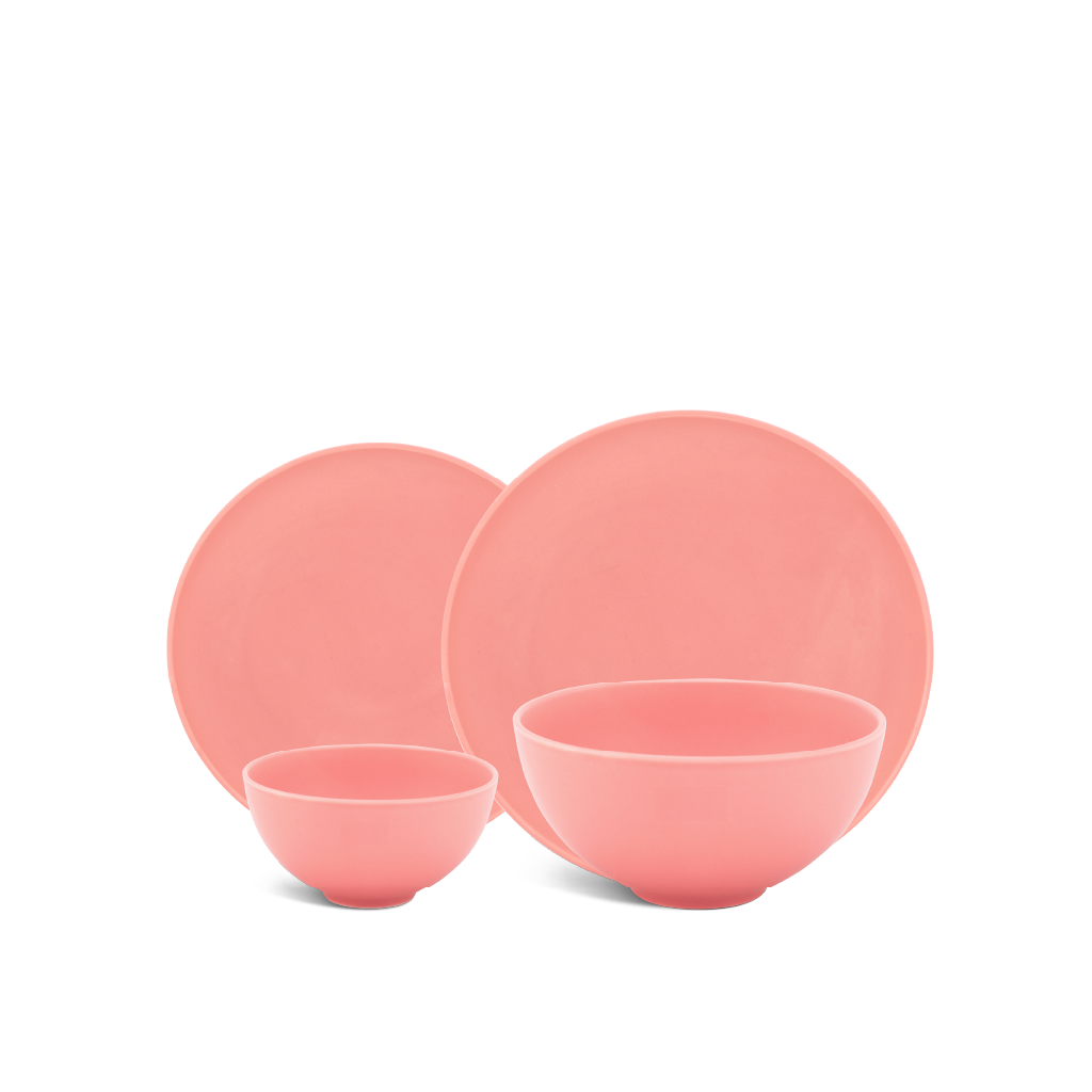 Bộ đồ ăn 09 sản phẩm - Timeless - Màu Hồng 2