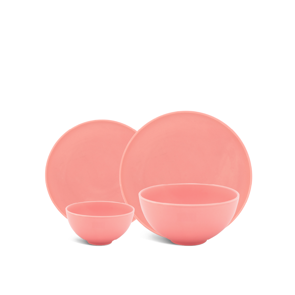 Bộ đồ ăn 09 sản phẩm - Timeless - Màu Hồng 2