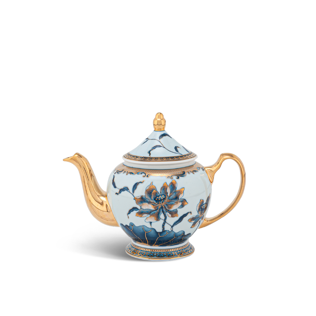 Bình trà + nắp - Hoàng Cung - Sen Ngọc