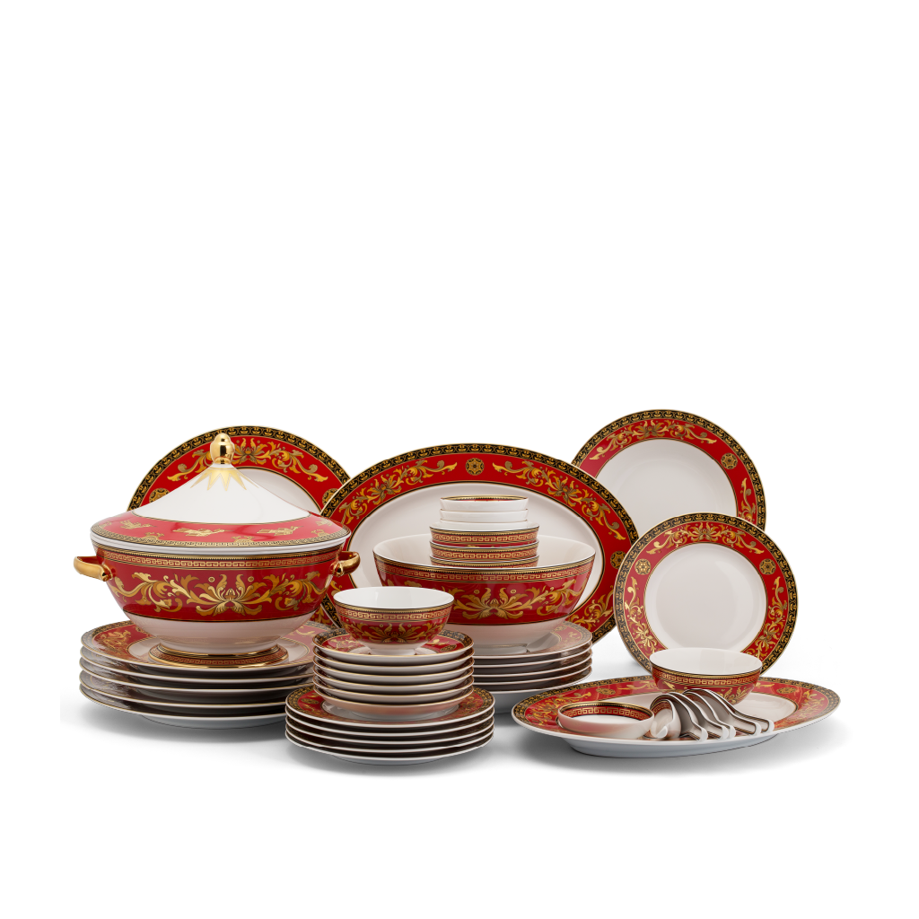 Bộ đồ ăn 10 người đầy đủ 49 sản phẩm - Hoàng Cung - Quốc Sắc