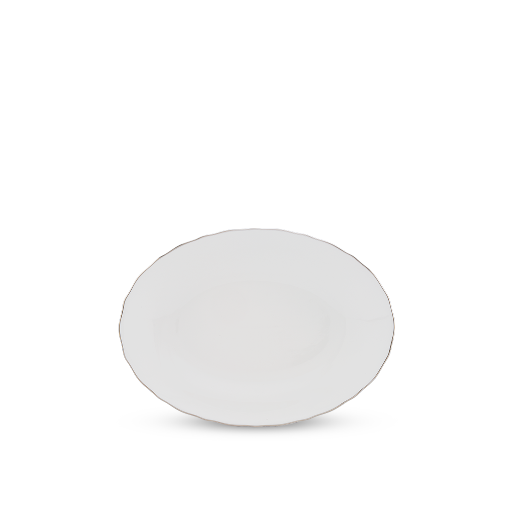 Dĩa oval - Mẫu đơn IFP - Chỉ Bạch Kim